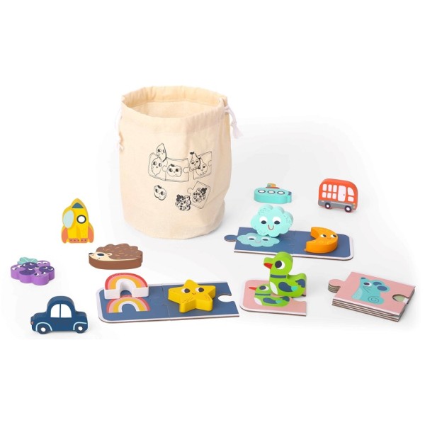 Tooky Toy | Παιχνίδι Μνήμης και Αφής από Ξύλο και Χαρτί