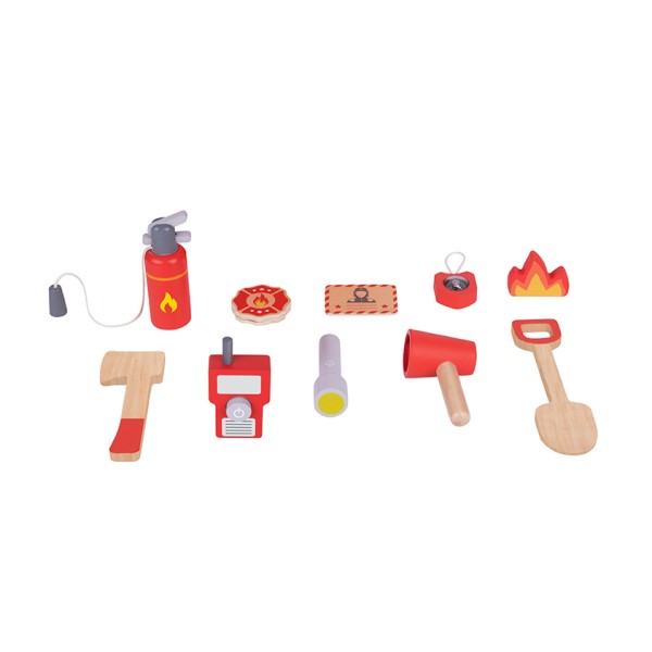Tooky Toy | Ξύλινο Σετ Βαλιτσάκι - Πυροσβέστης