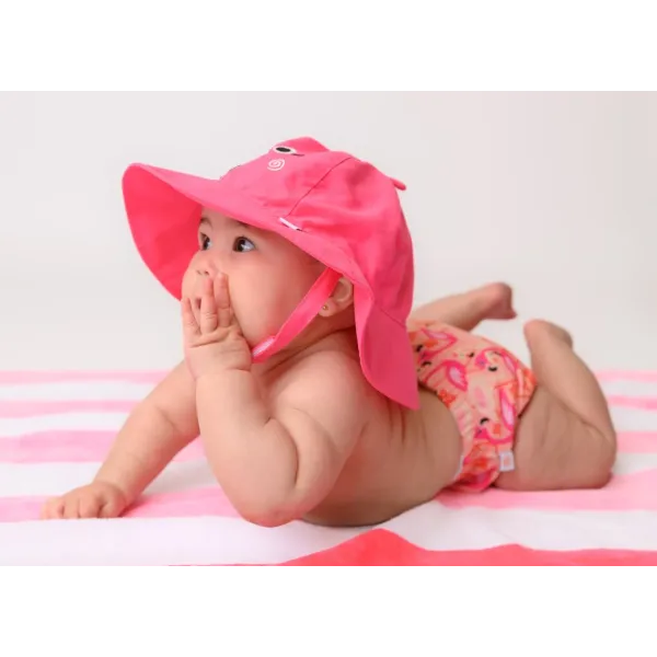 Zoocchini | Σετ Μαγιό Πάνα & Καπέλο UPF50+ 12-24m - Franny the Flamingo