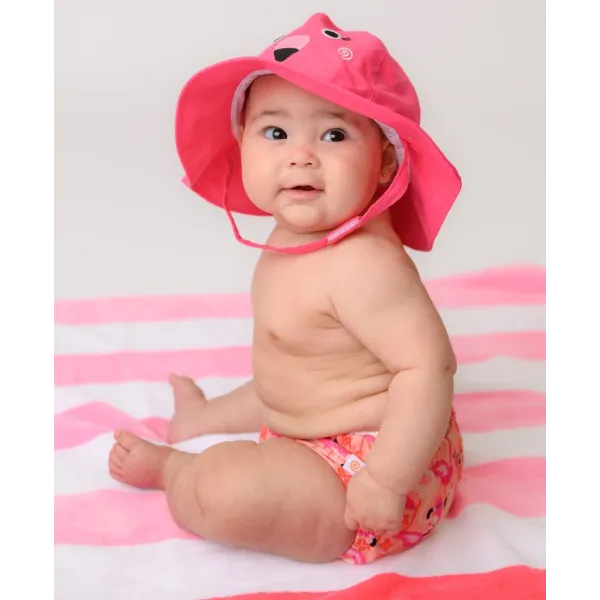 Zoocchini | Σετ Μαγιό Πάνα & Καπέλο UPF50+ 12-24m - Franny the Flamingo