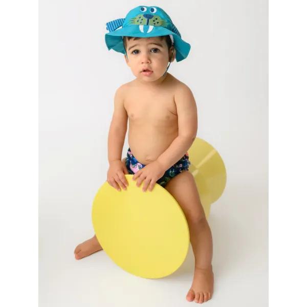 Zoocchini | Σετ Μαγιό Πάνα & Καπέλο UPF50+ 12-24m - Wally the Walrus