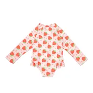 Zoocchini | Ολόσωμο UV  Μαγιώ με Μανίκια UPF50+ 12-24m - Strawberry