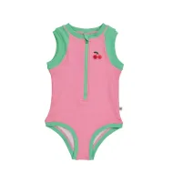 Zoocchini | Ολόσωμο Μαγιό με Στάμπα Cherry UPF50+ 4-5y - pink/green 