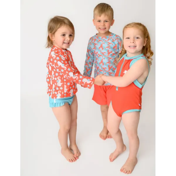 Zoocchini | Σετ UV Μαγιό, Bucket Καπέλο & Μπλούζα UPF50+ 2-3y - Seahorse
