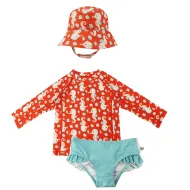 Zoocchini | Σετ UV Μαγιό, Bucket Καπέλο & Μπλούζα UPF50+ 2-3y - Seahorse