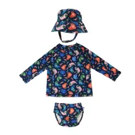 Zoocchini | Σετ UV Μαγιώ Πάνα Bucket Καπέλο Μπλούζα 12-24m - Walrus