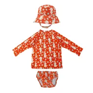 Zoocchini | Σετ UV Μαγιώ Πάνα Bucket Καπέλο Μπλούζα 6-12m - Seahorse