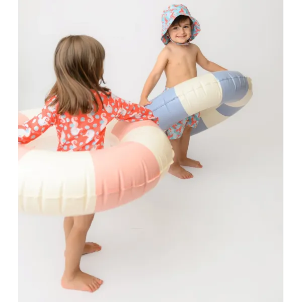 Zoocchini | Σετ UV Μαγιώ Πάνα Bucket Καπέλο Μπλούζα 6-12m - Seahorse