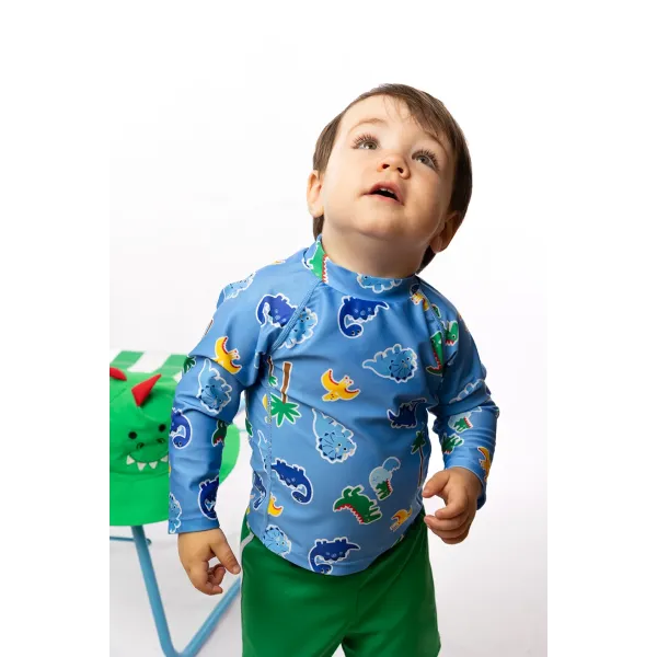 Zoocchini | Σετ UV Μαγιό Σορτς & Μπλούζα 2-3y - Dino