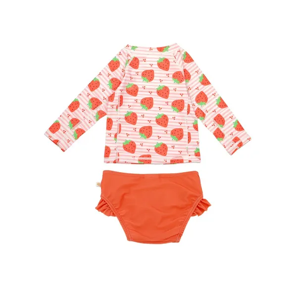 Zoocchini | Σετ UV Μαγιό & Μπλούζα UPF50+ 3-4y - Strawberry