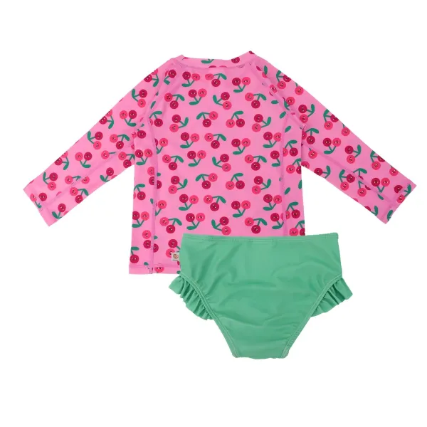 Zoocchini | Σετ UV Μαγιό & Μπλούζα UPF50+ 2-3y - Cherry